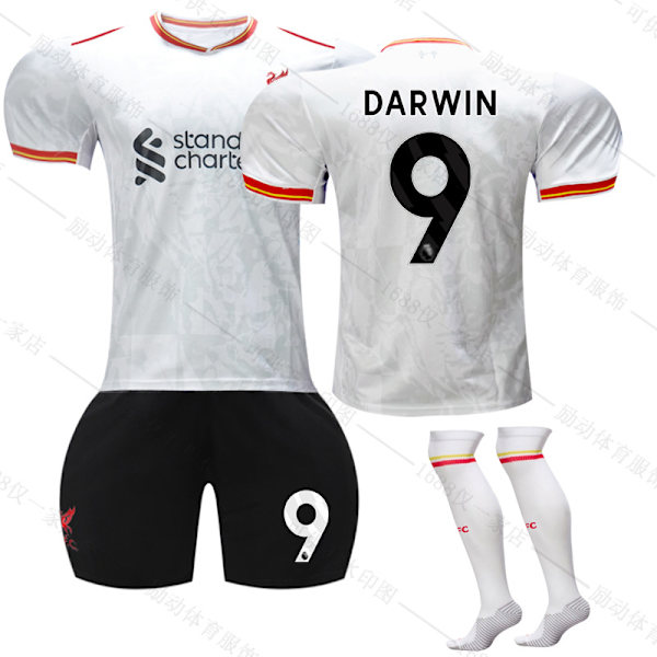 Xbi- 2425 Liverpool II Udebanetrøje til Fodbold 9 DARWIN #M