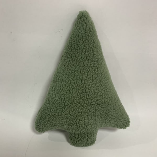 Mub- Jul Ny Plys Julgran Pude Peberkage Mand Godis Elg Pude Ferie Dekoration Green triangle Christmas tree 30*21cm