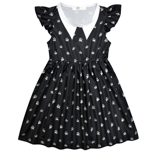 Addams Girls Musta Mekko Halloween Cosplay Juhla-asu 150cm