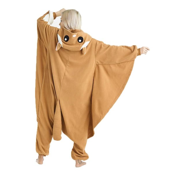 Lasten hauska sarjakuva cosplay-onesie vauvan eläin Halloween-pyjamat pojat tytöt söpö lentävä orava Kigurumi -a flying squirrel 100 Fit  90-100CM