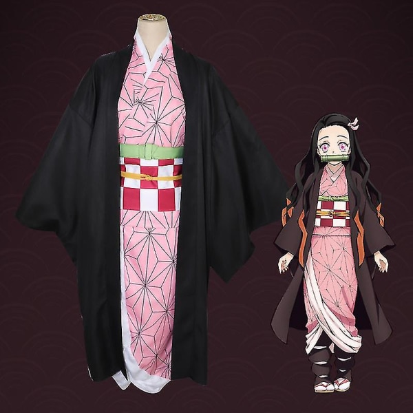 Barn Anime Demon Slayer Cosplay-sett Vuxen Tanjirou Nezuko Outfit Y .q Kamado Nezuko 150cm