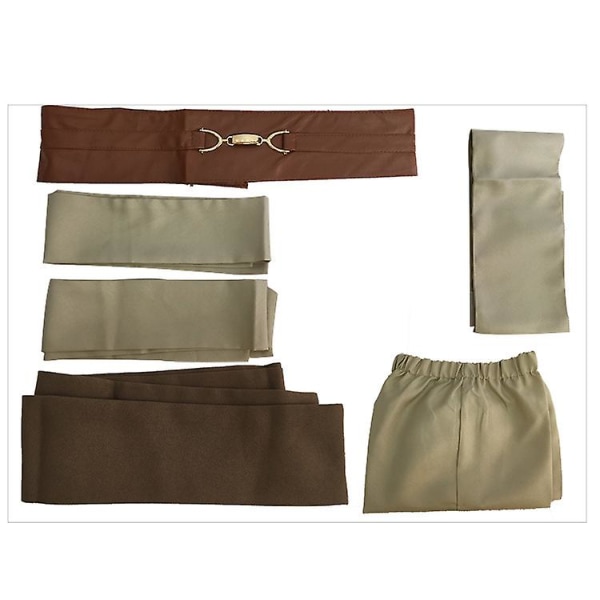 Pluskoko Star Wars Jedi -asut - Anakin Replica miehille ja naisille | Cosplay-juhla-asu | Elokuvateemaiset vaatteet Brown Set 43