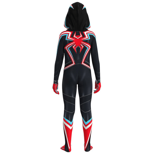 Miles Morales Spiderman Cosplay Zentai Bodysuit Carnival Masquerade Fancy Dress Up Jumpsuit Barn Pojkar Halloween Party Kostym -a
