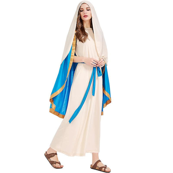 The Virgin Mary Adult Cosplay Halloween Costume The Virgin Mary -a L