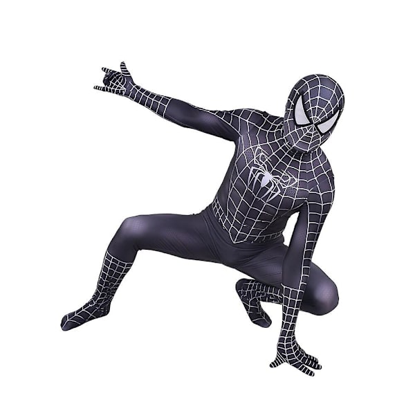 Halloween Mænds Sort Remy Spiderman Cosplay Kostume Venom Symbiote Remy Dragt Zentai Heldragt Voksen -a Hood Detachable L