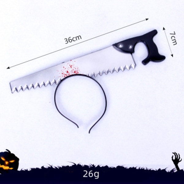 Mub- 2023 Plastic Halloween Headband Decorations Outdoor Scary Props Custom Simulation Party Decor Zombie For Adults Kids Fun saw