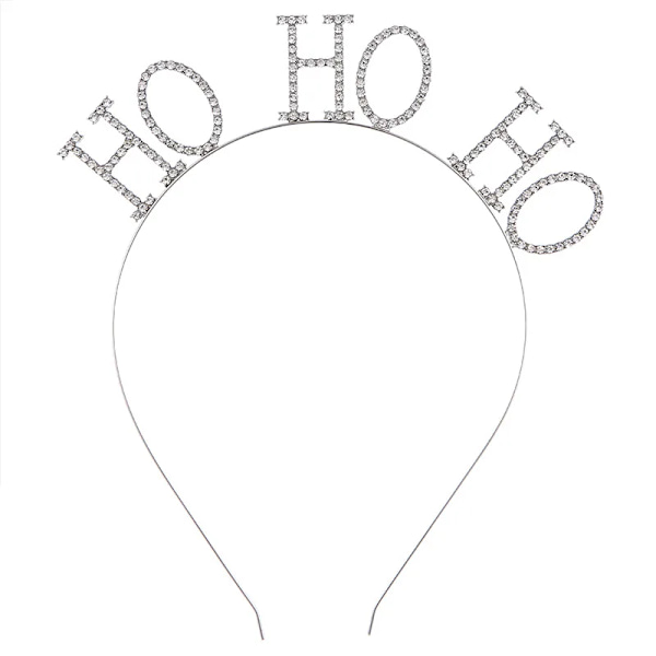 Mub- Go Party Happy New Year Headband Merry Christmas Party Supplies Decor Diamond Metal Alloy Deer Xmas Hair Hoops Tiaras Headdress HO HO HO