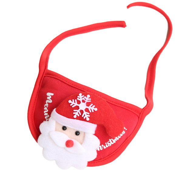Jul Hund Katt Hat Haklapp Dekorativ Pet Plysch Bär Festival Xmas Husdjurstillbehör Tilbehør til små og mellemstore racer .c saliva towel red