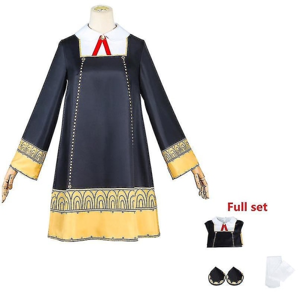 Aikuisten ja lasten anime SPY FAMILY Anya Forger -mekkoasu Cosplay-asu A2 Costume L