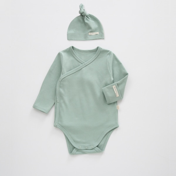 Mub- Tilpasset design Økologisk bomull Bambus Babyklær Baby Boy Romper Unisex Onesie Lang Ermet Myke Klær Baby Body 05 66cm