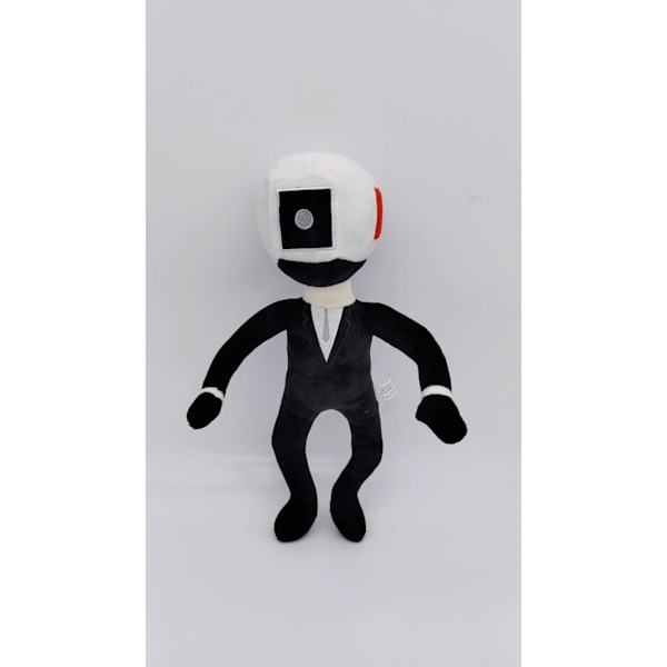 Mub- Skibidi toalett plysch Toalett mann parodi plyschleketøy dukker 30 cm white monitor man