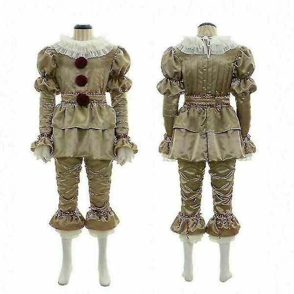 Stephen King's It Full Set Halloween Kostume Pennywise Klovn Dragt Joker-1 -a Gold M