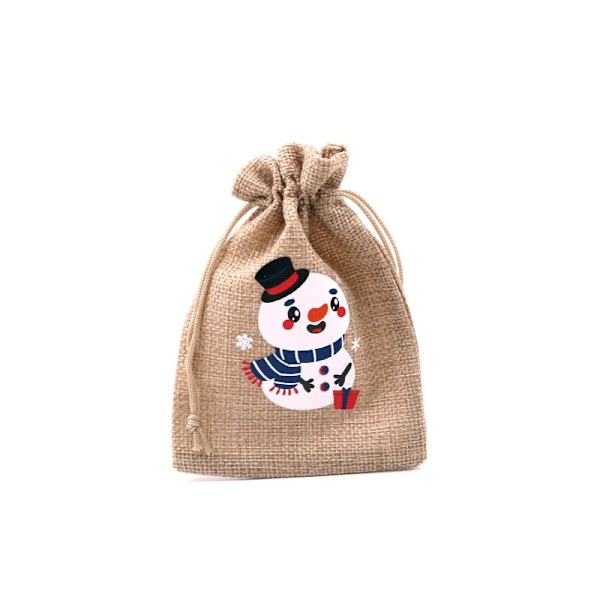 Mub- 10x14cm Julegaver Festdekorationer Julelinned Slikposer Med Snore Jute Burlap Gavepose Burlap Pose X2072 SD02-8