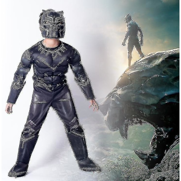 Lasten vaatteet Panther Costume Hero Cos Kostym Party Dress Up M