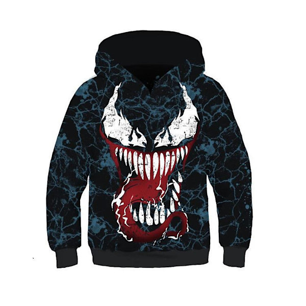Spider-man: Into The Spider-verse Hupparit Gwen Venom Spiderman Paita Cosplay Lapset Pojat Tytöt Hupullinen Pusero Jumperit -a Blue venom 6-7Years