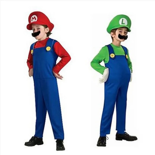Cosplay Super Mario-kostumer til voksne og børn  L H red S