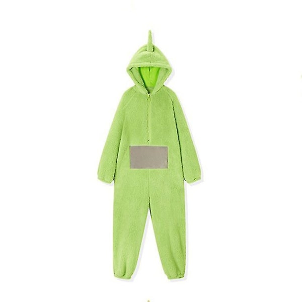 Teletubbies Yksivärinen Pyjama Aikuisille Paksu Korallivilla K green M