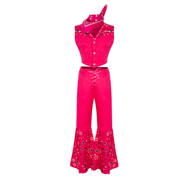Mub- Fitspi Live Version Movie Cosplay Clothing Popular Film And Television Roles Cosplay Clothes Pink Jumpsuit Suit Barbie suit L