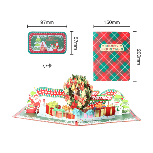 Mub- julhälsningkort 3d tredimensionellt julgrankort kreativt julstudentgåva julaktivitet gåvor 16