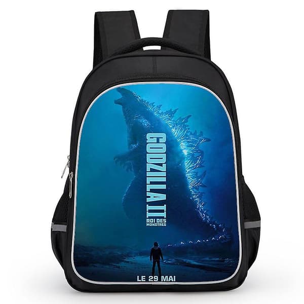 Godzilla Print School Bag Kids Waterproof Backpack #1 12 M