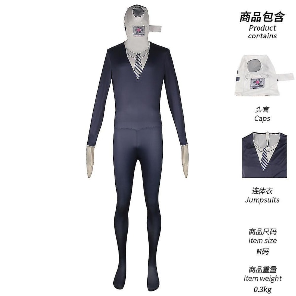 Skibidi Toilet Cosplay Kostume Højttaler Mand Videokamera Mand Tv Mand Cosplay Skibidi Toilet Kostume Spil Tøj Dragt Maske Barn Voksen -a camera man jumpsuit M