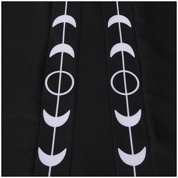 Unisex Kuun vaiheet Kirjonta Hupullinen Mystisen keskiajan renessanssin pitkä kärki . black XL