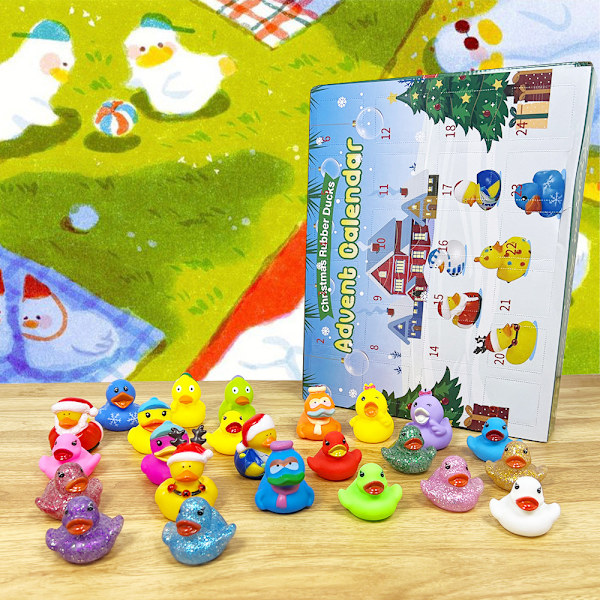 Xbi - 2024 Ny Gul And Jul Nedtælling Blind Box Pynt Jul Adventskalender Jul Overraskelse Gave