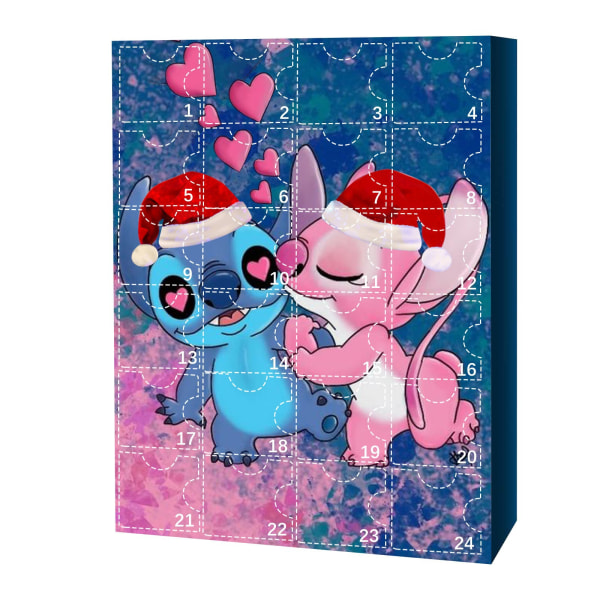Mub- Juladventskalender 2023 Stitch Toy Jul 24 dagar nedräkning överraskningslåda