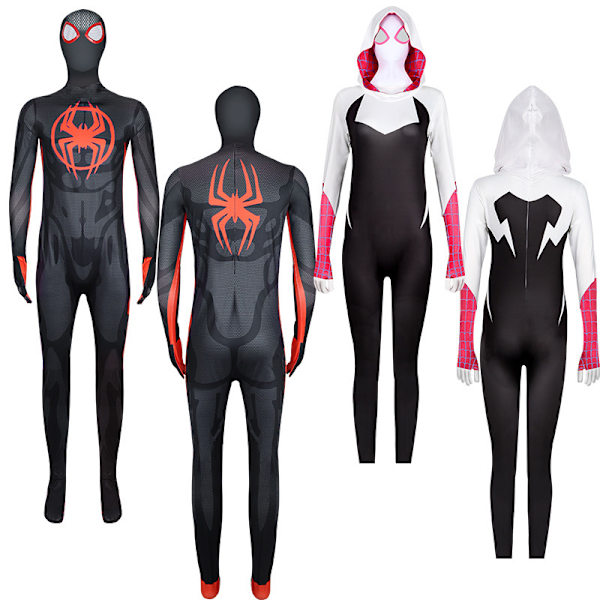 Mub- Halloween-juhlapeliasu Parallel Universe 2 Spider-Man Gwen aikuisen lapsen haalari elokuva- ja televisioasu Children's Negative Space Suit 2 XL
