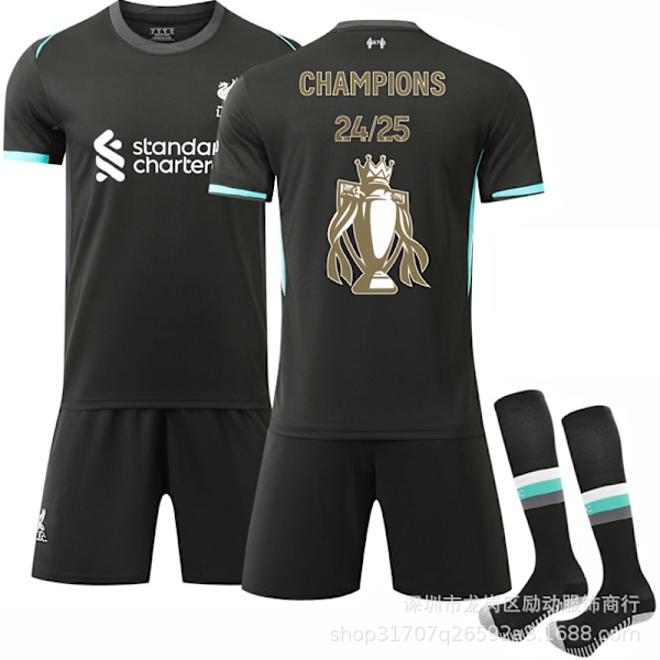 Xbi- Liverpool Championship Commemorative Edition Gold Trophy Gamla och nya fotbollströjor 25 Away #S
