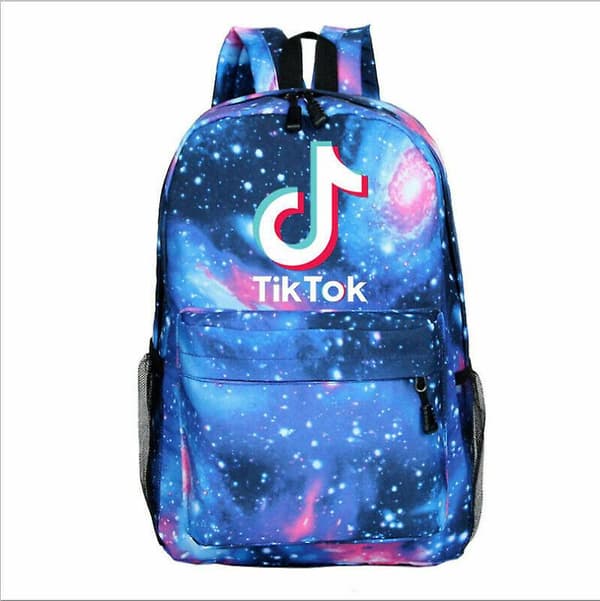 Barn Tik Tok Rygsæk Galaxy Skuldertaske Pattern 1