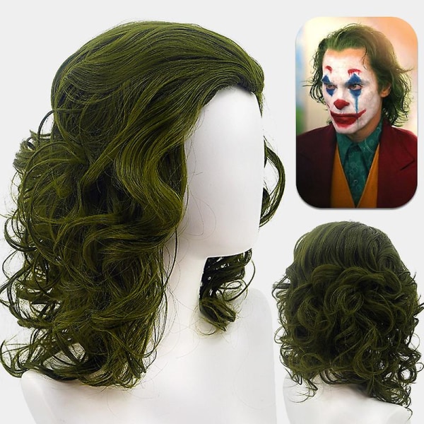 Joker Cosplay Kostume til Mænd og Børn Arthur Fleck Fuld Sæt Halloween Kostume Karneval Kostume -a With wig 160 cm