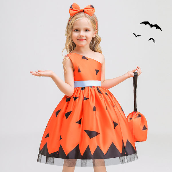 Mub - Nytt hekse kostyme cosplay jenter Halloween kostyme for barn julebarn prinsessekjole vinterklær med hatt 1 9-10T