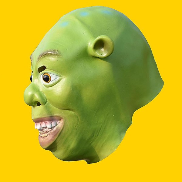 Shrek Latex Mask Cos Masquerade Party Huvudbonader Klä upp rekvisita