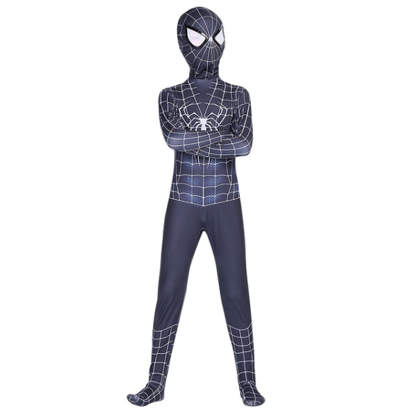 Mub- Punainen Musta Spiderman-asu Hämähäkkimies-asu Hämähäkkimies-asut Lapset Lapset Hämähäkkimies Cosplay-vaatteet halloween-asu D 150