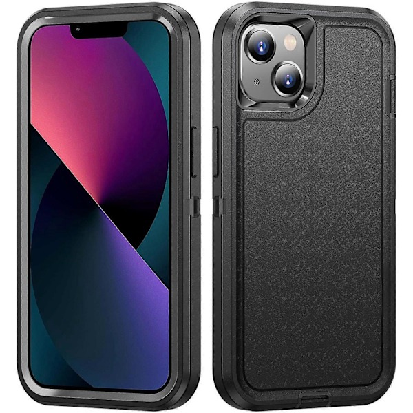 Til iPhone 13/14 Telefon Cover TPU+PC Stødsikker Beskyttelses Cover med Indvendigt EVA Papir Multicolor Style A