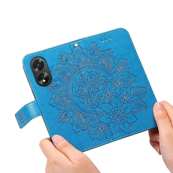 Til Oppo A38 4G Etui Slankt Anti-drop Pung Stativ PU Læder Cover Multicolor Style A