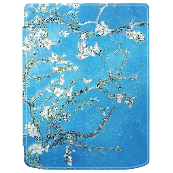 Til PocketBook InkPad Color 2/3 PB743 E-Reader Etui Mønstertryk PU Læder Flip Cover Multicolor Plum Blossom