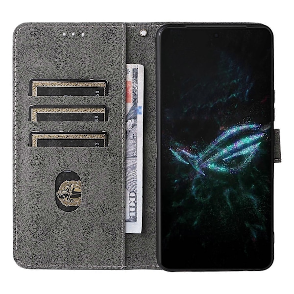 Til Asus ROG Phone 9 5G/Phone 9 Pro 5G Etui Wallet RFID-blokering PU Læder Cover Visningsstativ Multicolor Brown