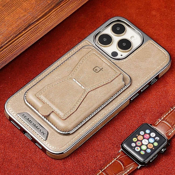 RMBMAX Fodral för iPhone 13 Pro Max 6,7 tum Magnetiskt PU-läder + TPU-telefonskal med Ställ Multicolor Slate Grey