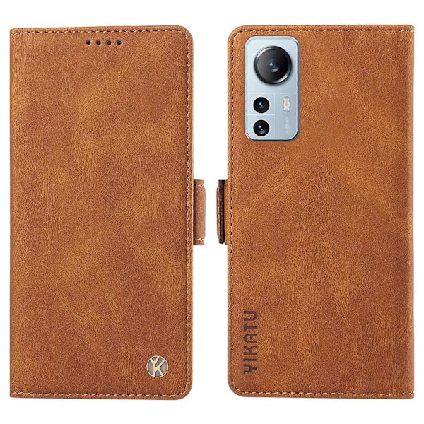 YIKATU YK-005 Xiaomi 12 Lite 5G -puhelimelle ihonmyötäinen PU-nahkainen suojakotelo jalustalla ja lompakolla Multicolor Style C