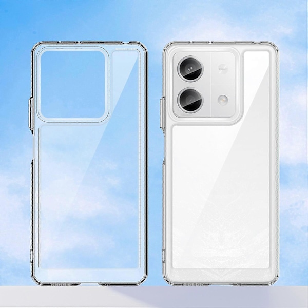 Fodral för Xiaomi Redmi Note 13 5G, färgglad TPU-ram + genomskinlig akryl baksida Multicolor Transparent