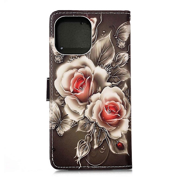 Kuvioitu nahkakotelo lompakkotelineellä iPhone 13 6.1 tuumalle Multicolor Style H