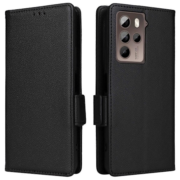 Telefoncover til HTC U23/U23 Pro 5G Litchi Tekstur Wallet Stand PU Læder Cover - Grå Multicolor Black