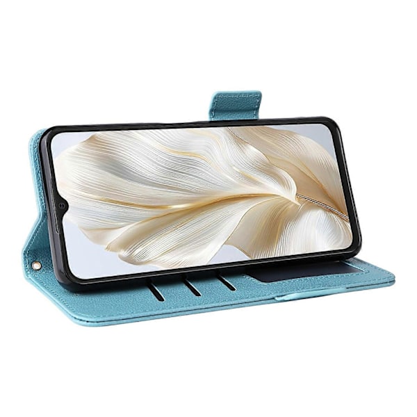 Til Blackview Wave 8C Etui Litchi Tekstur PU Læder Pung Flip Telefon Cover- Multicolor Baby Blue