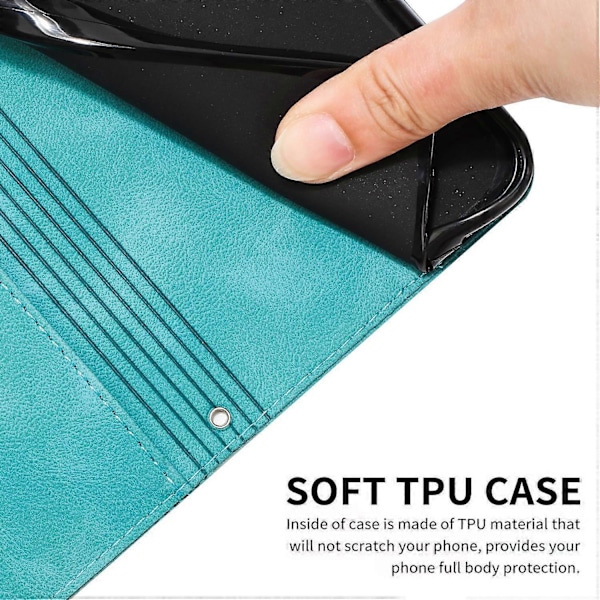 Til Motorola Edge 50 Fusion 5G Telefon Cover Trekant Præget Støtte Læder Flip Cover Multicolor Style C