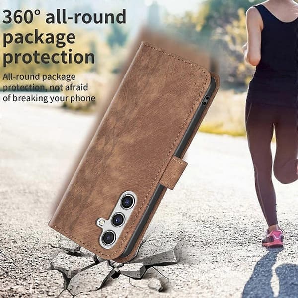 Til Samsung Galaxy A15 4G Etui Præget PU Læder Telefon Standpung Cover Multicolor Style E