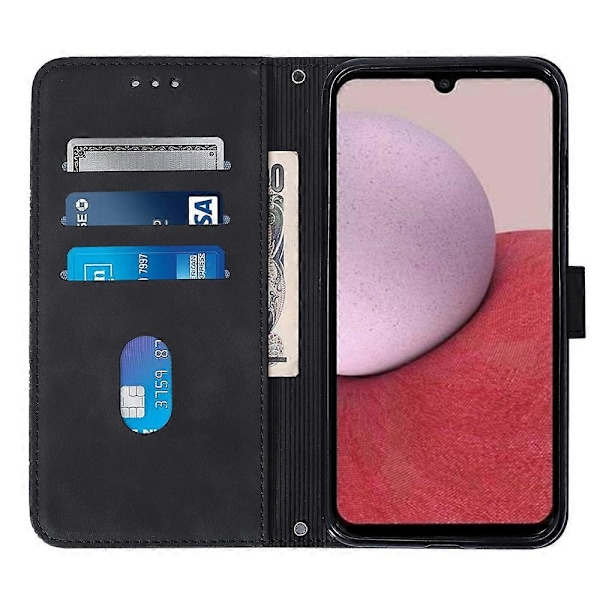 YB Imprinting Series-2 for Samsung Galaxy A15 4G Telefondeksel Stativ Lommebokdeksel med Skulderstropp