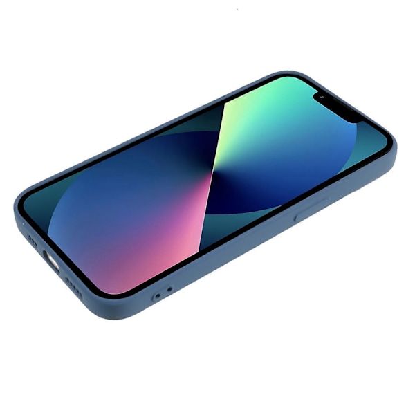 Gummibelagt TPU-skal med fiberfoder för iPhone 13 mini, reptåligt telefonskal Multicolor Style H