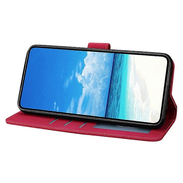 Til Samsung Galaxy A54 5G Etui Sommerfugl Blomst Præget PU Læder Pung Stativ Telefon Cover Multicolor Rose